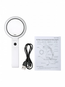 Лупа ручная, лупа настольная увеличительная с подсветкой Орбита OT-INL18